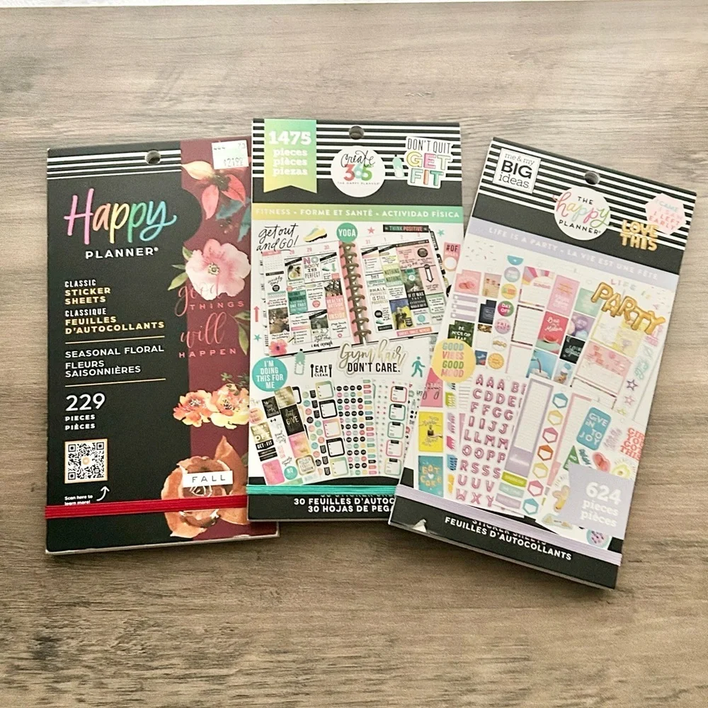 The Happy Planner and LiveLovePosh Sticker Book Lot 10 Books!